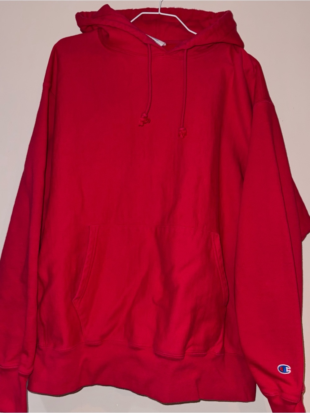 Red Men's Pullover Champion Hoodie
